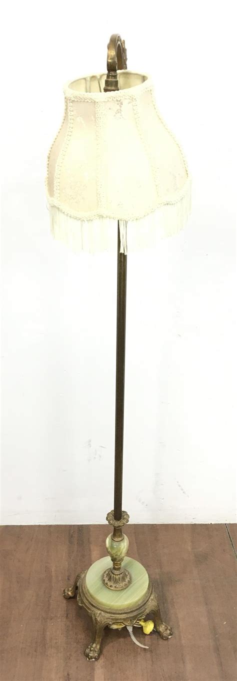 Lot Vintage Victorian Style Floor Lamp On Onyx Base