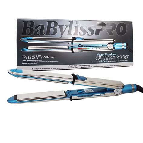 Prancha Super Nano Titanium Babyliss Pro Optima 3000 Qualidade Cosméticos