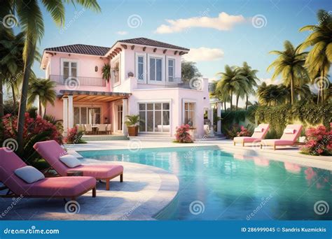 Luxury Mansion House with Garden and Pool Stock Image - Image of summer ...