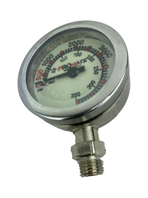 Dual Bar Psi Scubapro Metal Diving Pressure Gauge Outdoor Recreation