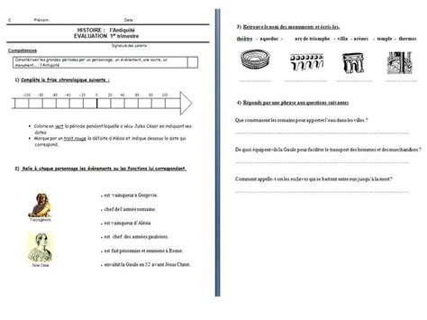 Evaluation La Romanisation De La Gaule Et La Gaule Romaine La Gaule