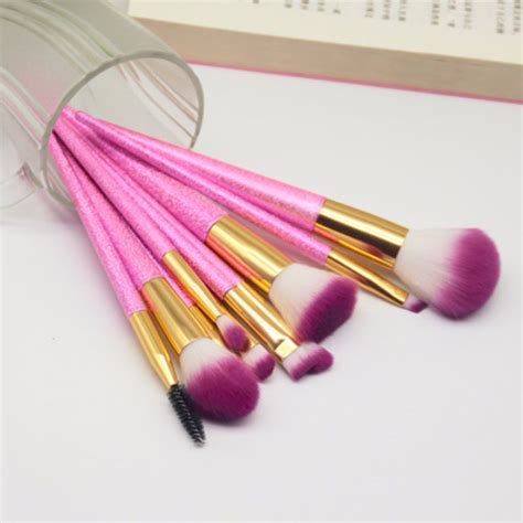 2020 Pink Color Makeup Brushes Sets Cute Handle Brush Set With Opp Bag ...