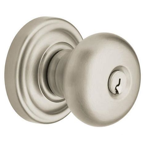 Baldwin Estate Classic Satin Nickel Keyed Entry Door Knob Single Pack