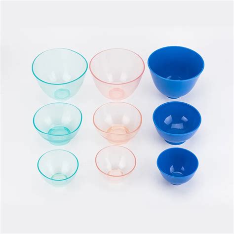 Large Medium Small Size Dental Lab Flexible Silicone Rubber Mixing Bowl