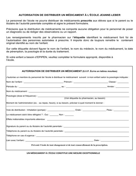 Exemple De Fiche De Permission