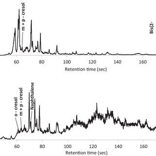 Representative Total Ion Chromatograms Obtained For Two Authentic Soil