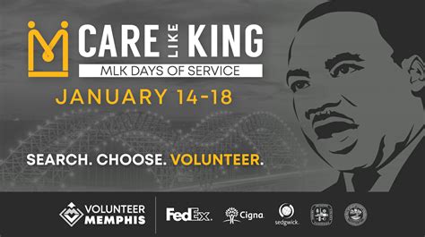 Volunteer MemphisMLK Days Of Service Care Like King With Volunteer