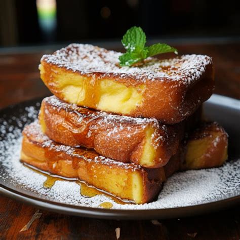 Pain Perdu New Orleans Style French Toast With Custard Batter Stock