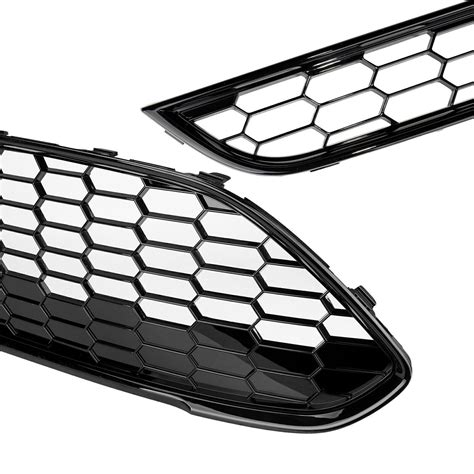 For Ford Fiesta Mk Zetec S Honeycomb Front Bumper Grilles Top Upper