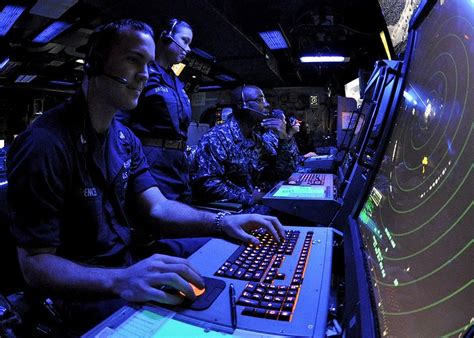 A Sailor Monitors Departure Control At Sea Navy Day Air Traffic