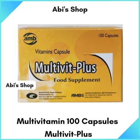 Multivit Plus 100 Capsules Multivitamin Food Supplement Shopee