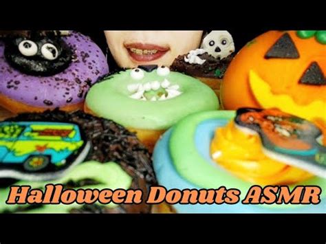 Asmr Mukbang Krispy Kreme S New Scooby Doo Haunted Halloween Donuts