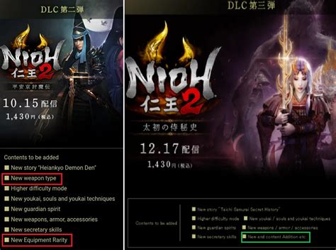 Nioh 2 Dlc 3 New Guardian Spirits - DLC Base