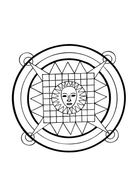 Mandala Funny Sun Coloring Page - Download, Print Now!