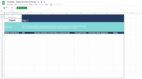 Outreach Tracker Template