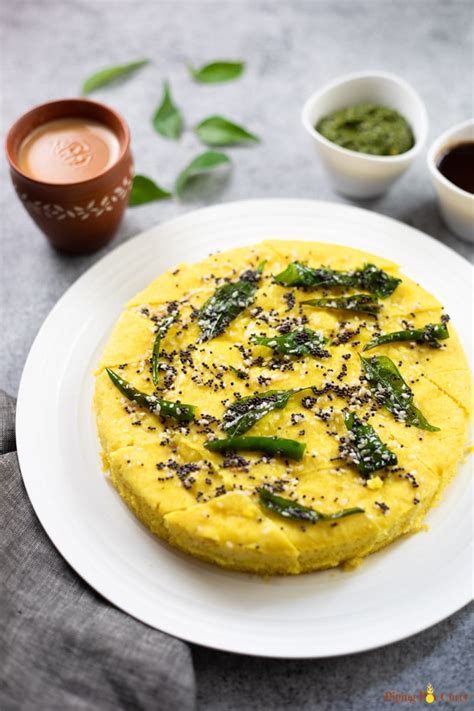 Instant Khaman Dhokla (Savory Chickpea Flour Cake) - Piping Pot Curry