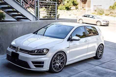 White Mk7 Golf R BBS Wheels