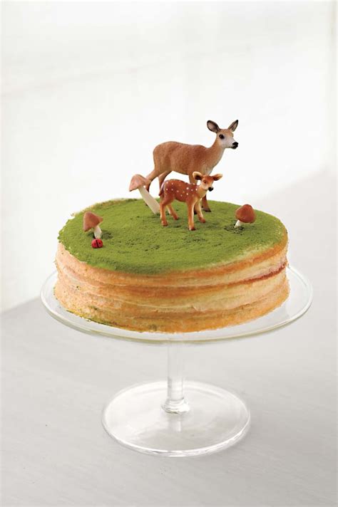 A Green Tea Mille-Crepes Cake | Martha Stewart Woodland Forest Baby ...