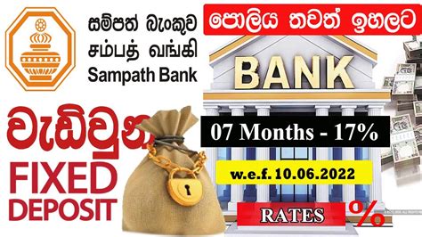 Sampath Bank New Fd Rates Fixed Deposit Interest Rates In Sri Lanka