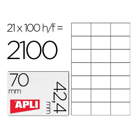 Etiqueta Adhesiva Apli Tama O X Mm Para Fotocopiadora Laser