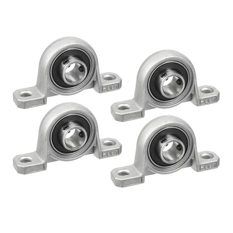 Saipor 4Pcs KP001 Pillow Block Mounted Ball Bearing 12mm Bore Zinc