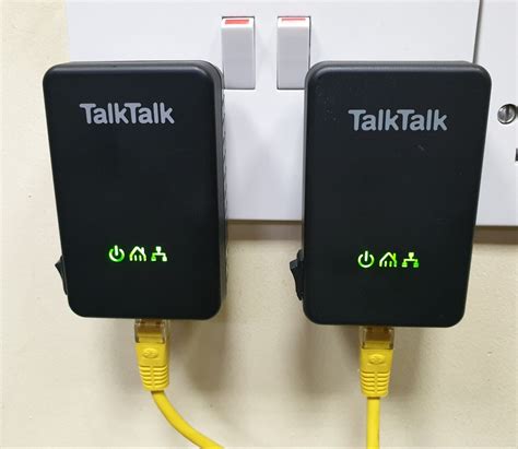 Talktalk Huawei Powerline Adapters Pair Pt200av Plus Ethernet Cables