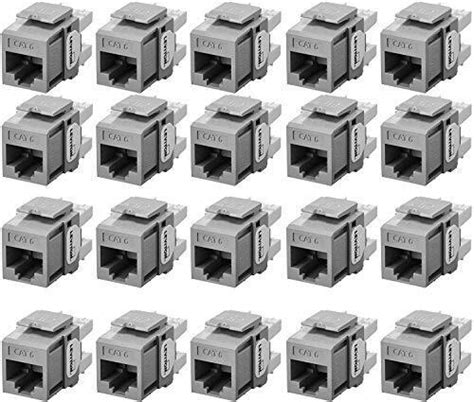 Leviton 61110 BG6 Extreme Quick Port Connector Grey 25 Pack Gray EBay