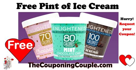 Free Ice Cream Request Your Coupon For Enlightened Ice Cream Freebie Ice Cream Coupons Pint