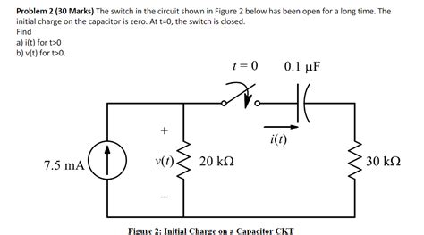 Solved Problem 2 30 Marks The Switch In The Circuit Shown