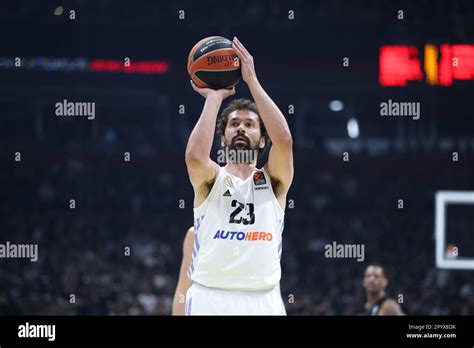 Belgrad Serbien Mai Sergio Llull Von Real Madrid Spielt