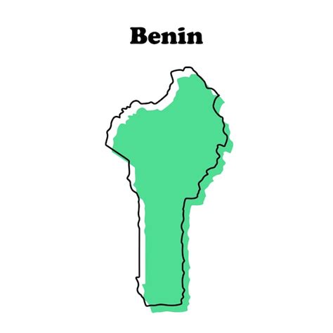 Premium Vector Stylized Simple Red Outline Map Of Benin