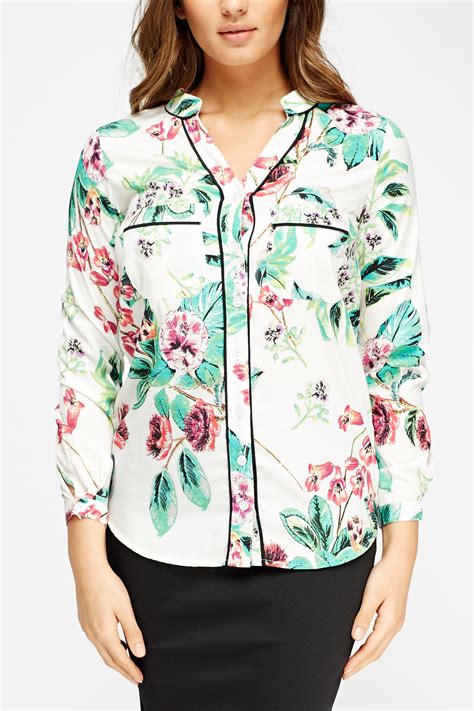 Floral Printed Shirt - Just $7