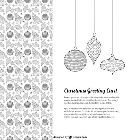 Cartão De Natal Preto E Branco - Cartão do natal preto e branco | Vetor Grátis