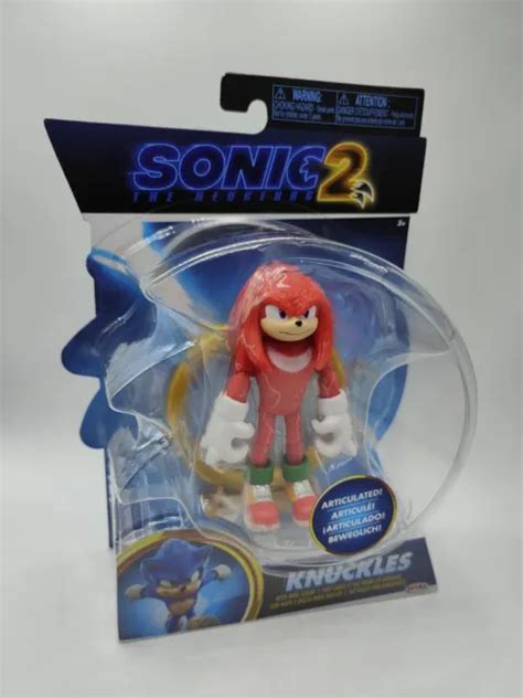 SONIC THE HEDGEHOG Movie 2 Knuckles With Ring Stand 4 Action Figure