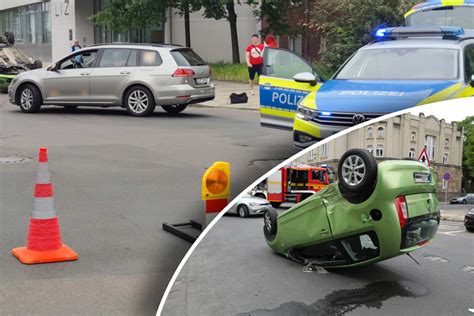 Unfall In Der Johannstadt Skoda Wird Gerammt Und Berschl Gt Sich