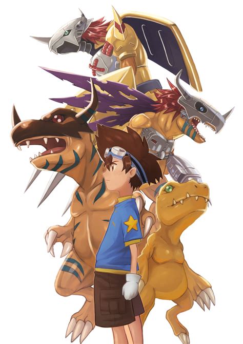 Yagami Taichi Agumon Wargreymon Greymon And Metalgreymon Digimon