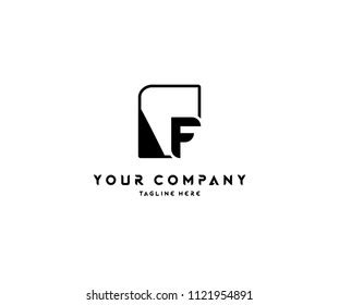 Letter F Minimalist Modern Logo Design Stock Vector Royalty Free