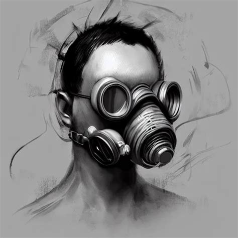 Concept Art Of Gas Mask By Jama Jurabaev Brush Hard Stable