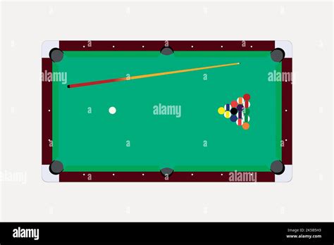 Pool table clipart, entertainment illustration vector Stock Vector ...