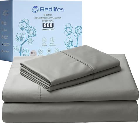 Amazon Bedlifes 800 Thread Count 100 Extra Long Staple Cotton