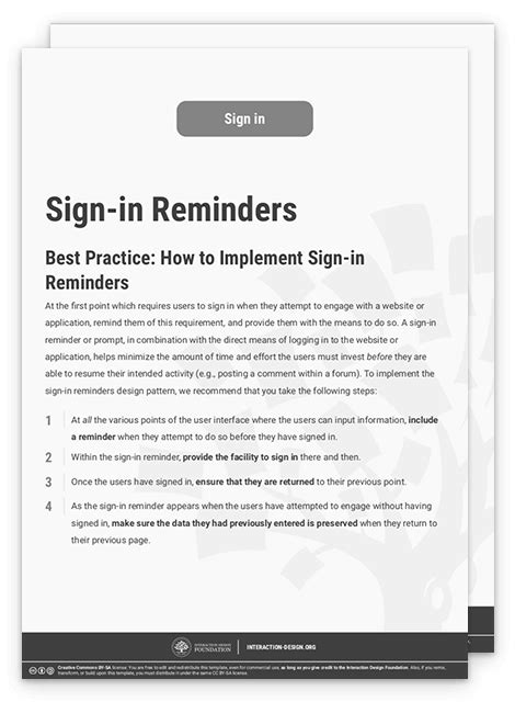 Use Sign In Reminders To Support Extended Functionalities Ixdf