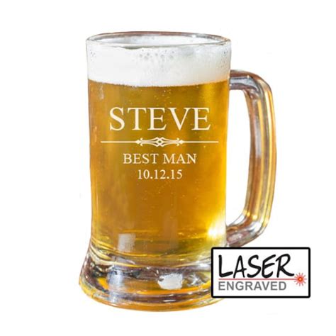 Groomsmen Beer Glass Etsy