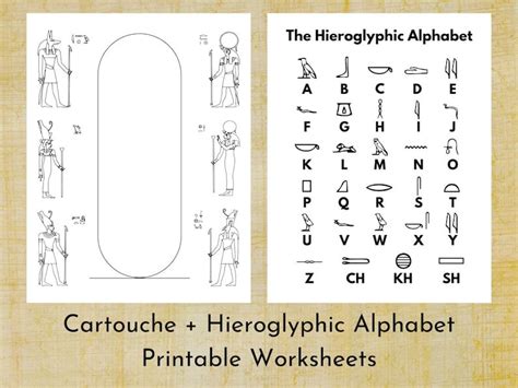 Ancient Egyptian Hieroglyphic Alphabet Cartouche Printable - Etsy ...