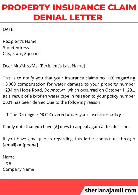 Insurance Claim Denial Letter Guide Free Samples Sheria Na Jamii