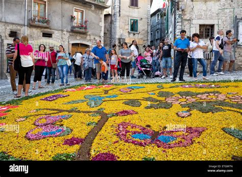 Cusano Mutri Benevento Italy Infiorata Stock Photo Alamy