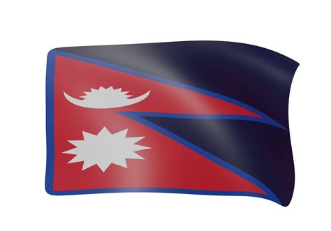 Nepal Waving Flag D Render Png