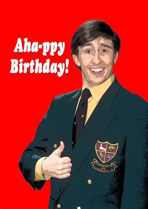 Alan Partridge Birthday Card Aha Ppy Birthday Etsy Singapore