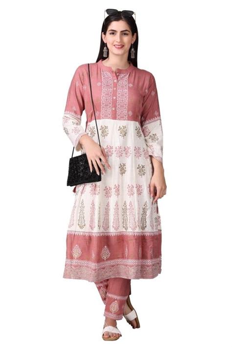 Buy Elthia S Classy Designer Kurti Plazzo Set For Women Onion Online At