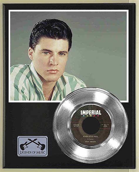 Ricky Nelson - Poor Little Fool Platinum 45 Record Ltd Edition Display Award Quality - Gold ...