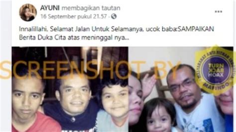 CEK FAKTA Viral Kabar Innalillahi Selamat Jalan Untuk Selamanya Ucok